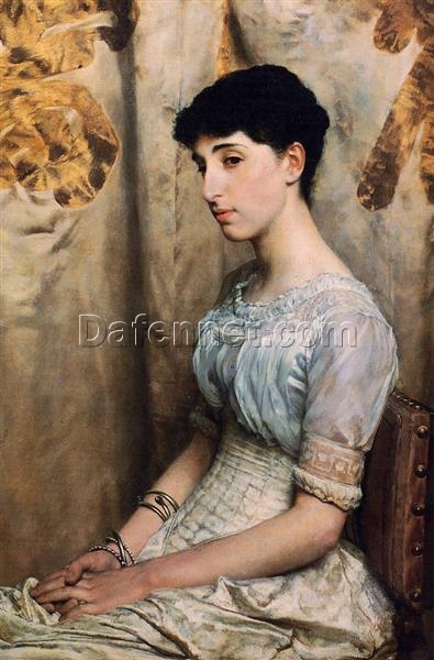 High – Quality Reproduction of Alma – Tadema’s Miss Alice Lewis Portrait Oil Painting – Exclusive from Dafen Village Artisans