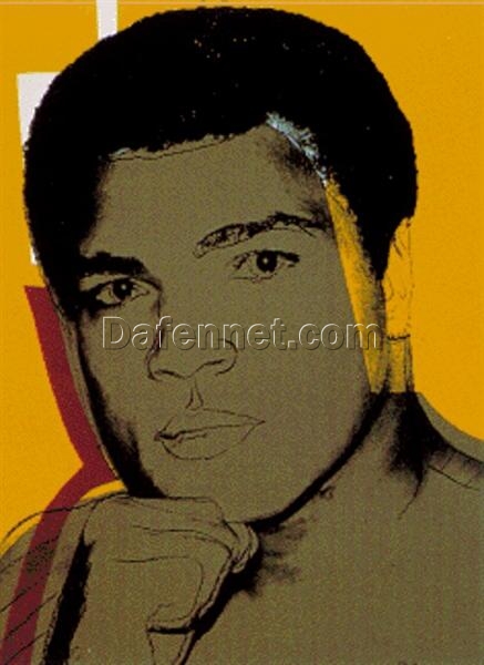 High – Quality Reproduction of Andy Warhol’s “Muhammad Ali” Pop Art Portrait – Dafen Village’s Finest Work