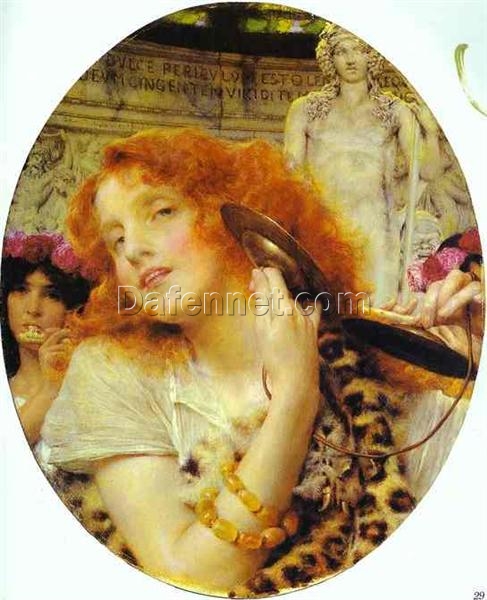 Hand – Painted Oil Painting on Canvas Inspired by Alma – Tadema’s Bacchante – Direct from Dafen Village Studio