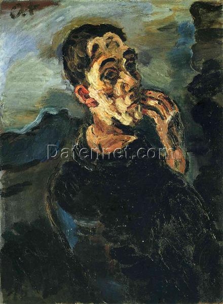 Customizable Oil Painting Inspired by Oskar Kokoschka’s ‘Self-Portrait with Hand by his face’ – Dafen Village’s Special Offer