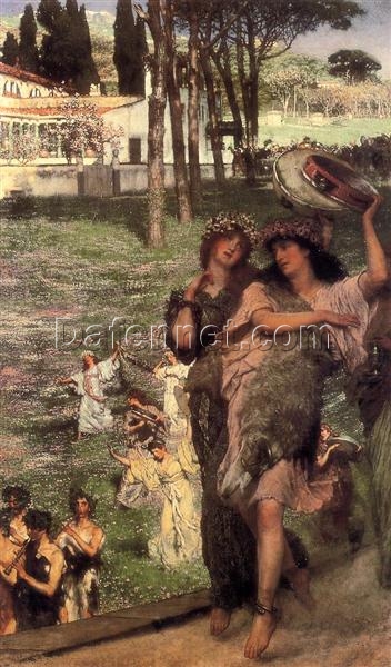 Sir Lawrence Alma – Tadema’s ‘On the Road to the Temple of Ceres’ – 1879 Inspired Romantic Genre Oil on Canvas by Dafen Village Artisans, Collector’s Item