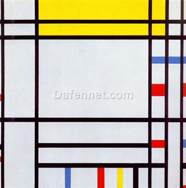 High-Quality Reproduction of Mondrian’s “Place de la Concorde” (1938 – 1943) Oil Painting on Canvas – Direct from Dafen Village Studio