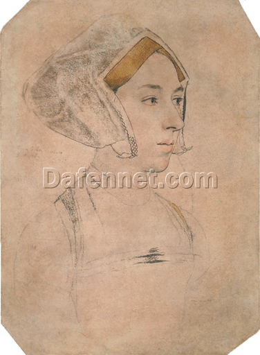 Stunning Hans Holbein the Younger’s ‘Portrait of a Lady, thought to be Anne Boleyn’ Inspired Oil on Canvas – Skillfully Created by Dafen Village Artists for Art Enthusiasts