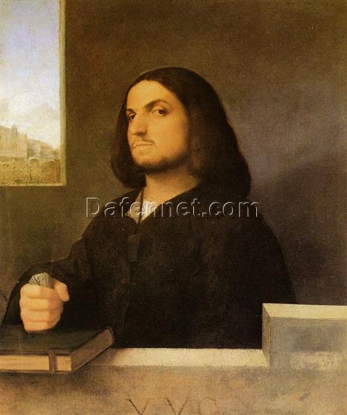 Exquisite Dafen Village Creation: ‘Portrait of a Venetian Gentleman’ Inspired by Giorgione (1510) – High Renaissance Portrait Oil Painting on Canvas