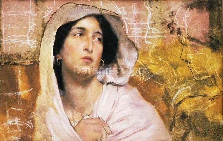 Customizable Oil Portrait Inspired by Alma – Tadema’s Portrait of a Woman – Handmade in Dafen Village