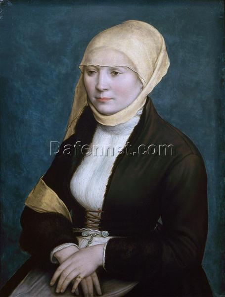 High – Quality ‘Portrait of a Woman from Southern Germany’ – themed Northern Renaissance Style Oil Painting on Panel – Dafen Village Artists’ Creation