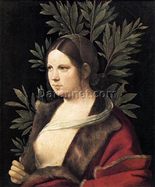 High – Quality Replica of Giorgione’s 1506 ‘Portrait of a Young Woman (Laura)’ – High Renaissance Portrait Oil Painting on Canvas by Dafen Village Studio