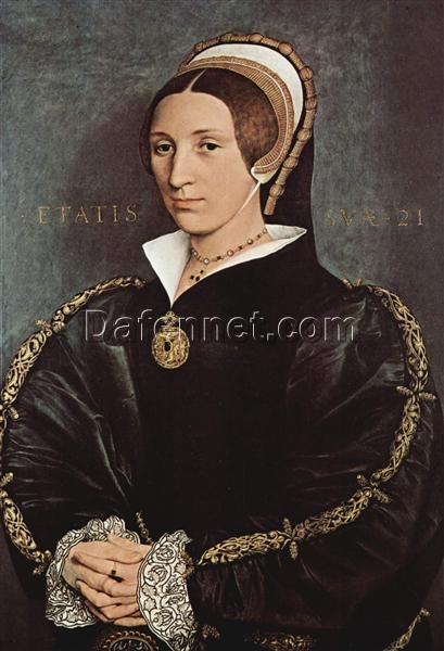 High – Quality Replica ‘Portrait of Catarina Howard’ INSPIRED BY Hans Holbein the Younger – Northern Renaissance Oil, Panel & Tempera Painting from Dafen Village for Home and Office Adornment