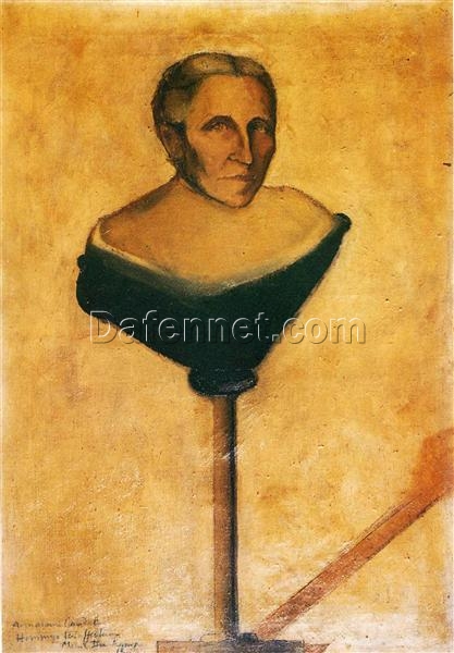 High – Quality Replica of Marcel Duchamp’s 1912 ‘Portrait of Gustave Candel’s Mother’ – Expressionist Portrait Oil Painting on Canvas by Dafen Village Studio