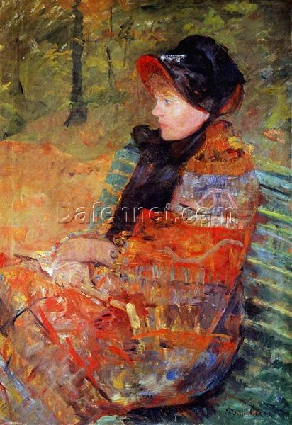 Unique Hand-painted Impressionist Portrait Inspired by Mary Cassatt’s ‘Portrait of Mlle C. Lydia Cassatt, The Artist’s Sister’ – Oil on Canvas from Dafen Village Artisans