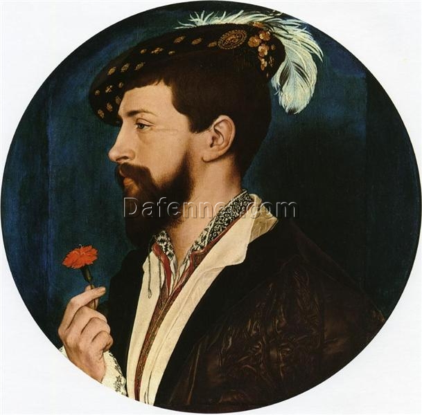 High – Quality Replica ‘Portrait of Simon George of Quocote’ INSPIRED BY Hans Holbein the Younger – Oil on Panel Painting from Dafen Village for Interior Decoration