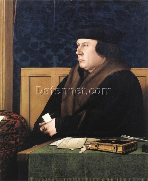 Stunning Hans Holbein the Younger’s ‘Portrait of Thomas Cromwell’ Inspired Oil on Panel – Skillfully Created by Dafen Village Artists for Portrait Art Enthusiasts