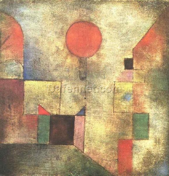 Customizable Hand – Painted “Red Balloon” by Paul Klee (1922) in Cubist Style from Dafen Village – Ideal for Art Collectors and Design Enthusiasts in [Your Region]