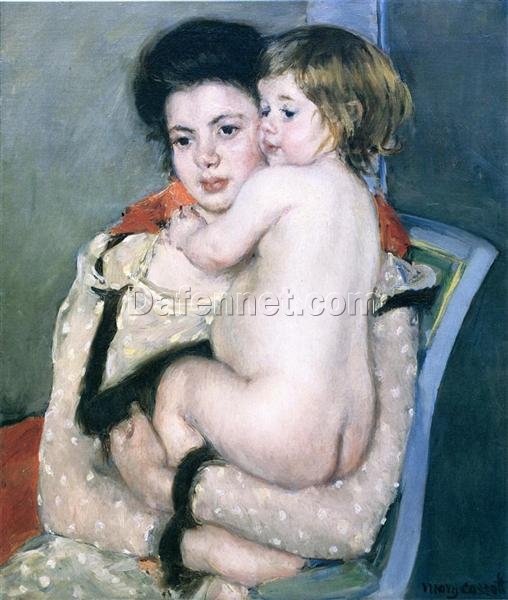 Stunning Reproduction of Mary Cassatt’s ‘Reine Lefebvre Holding a Nude Baby’ (1902 – 1903) – A Glimpse into Impressionist Tenderness