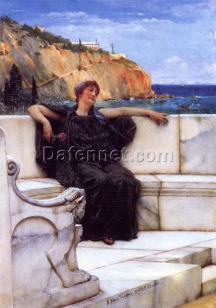 High-Resolution Print Inspired by Sir Lawrence Alma-Tadema’s ‘Resting’ (1882) – An Affordable Art Option from Dafen Village for Fans of Romantic Portraits