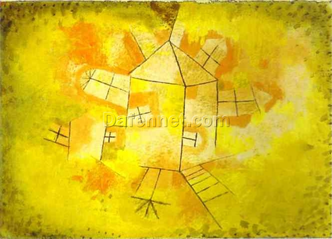 Hand – Painted “Revolving House” Inspired Oil Painting in Cubist Style by Dafen Village Artists