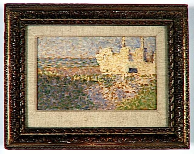 Custom-Made Oil Painting Inspired by Georges Seurat’s ‘Ruins at Grandcamp’ (Ruines à Grandcamp) – Unique Creations Tailored to Your Taste by Dafen Village Studios