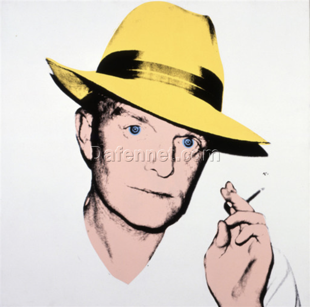 Customizable Andy Warhol – Style “Truman Capote” Pop Art Portrait Silkscreen from Dafen Village