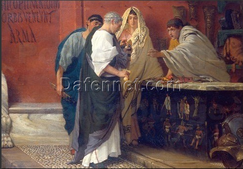 Authentic Hand – Painted Oil Painting INSPIRED BY Alma – Tadema’s “The Armourer’s Shop in Ancient Rome” – Dafen Village’s Finest