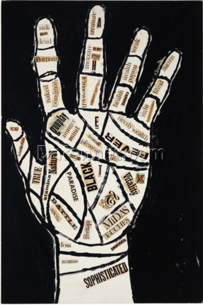 Stunning Handmade ‘Hand’ Figurative Oil Painting in Andy Warhol’s 1959 Dada & Pop Art Style from Dafen Village Studio