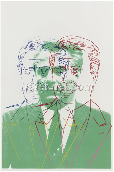 Exquisite Handmade ‘John Gotti’ Portrait INSPIRED BY Andy Warhol’s 1986 Pop Art Screenprint, from Dafen Village Oil Painting Studio for Art Enthusiasts