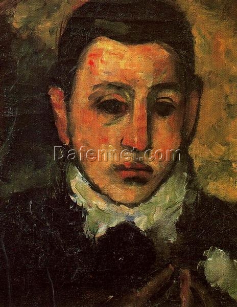 High-Quality Reproduction of Arshile Gorky’s 1928 ‘Self-Portrait at the Age of Nine’ in Post-Impressionist Style on Oil Canvas for Art Galleries and Office Interiors