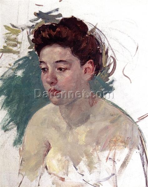 Stunning Reproduction of Mary Cassatt’s ‘Sketch of Antoinette (no.1)’ (1901) – A Glimpse into Impressionist Intuition