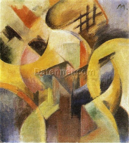 High-quality ‘Small Composition I’ Cubist Inspired Oil Painting by Franz Marc – Direct from Dafen Village Studios for Art Aficionados