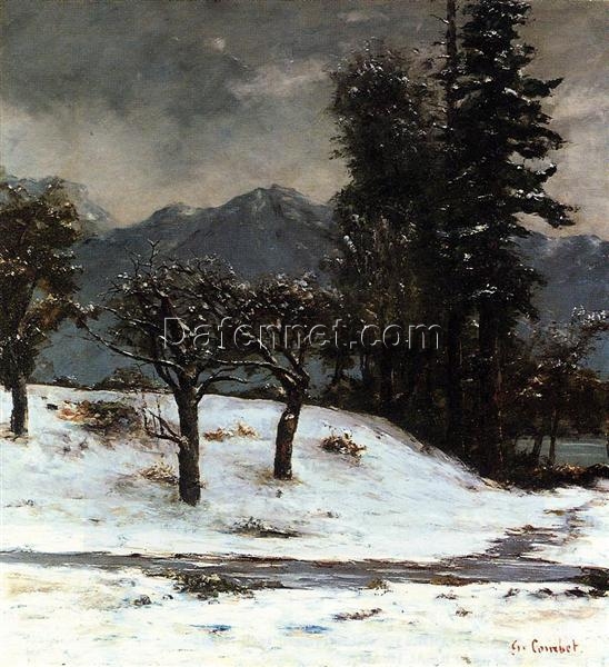 Custom-Crafted Oil on Canvas Painting Inspired by Gustave Courbet’s ‘Snow’ (1874) – Unique Creations Tailored to Your Vision by Dafen Village Studios