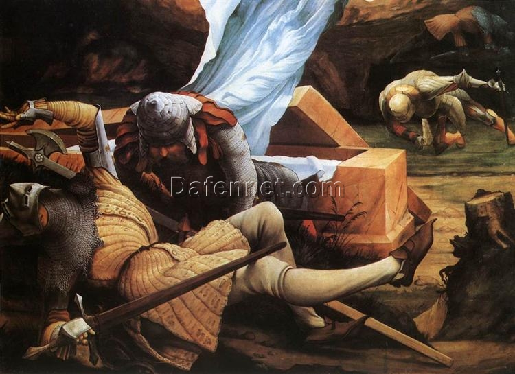 Customizable Oil Painting – ‘Soldiers Guarding Christ’s Tomb at the Resurrection’ – Based on Grünewald’s Isenheim Altarpiece – Dafen Village’s Special Offer