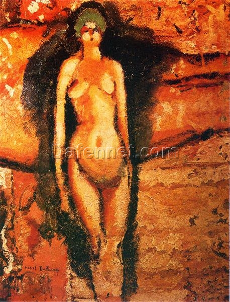 High – Quality Replica of Marcel Duchamp’s 1910 ‘Standing Nude’ – Post – Impressionist Nude Oil Painting on Canvas by Dafen Village Studio