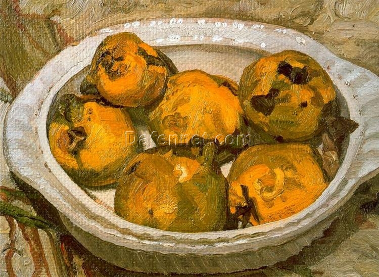 High – Quality Reproduction of Lucian Freud’s 1981 – 1982 ‘Still Life (Quinces)’ Expressionist Painting – Oil on Canvas for Interior Enhancement