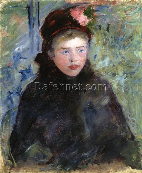 Exquisite Handmade Reproduction of Mary Cassatt’s ‘Susan in a Toque Trimmed with Two Roses’ – Impressionist Portrait in Oil on Canvas from Dafen Village