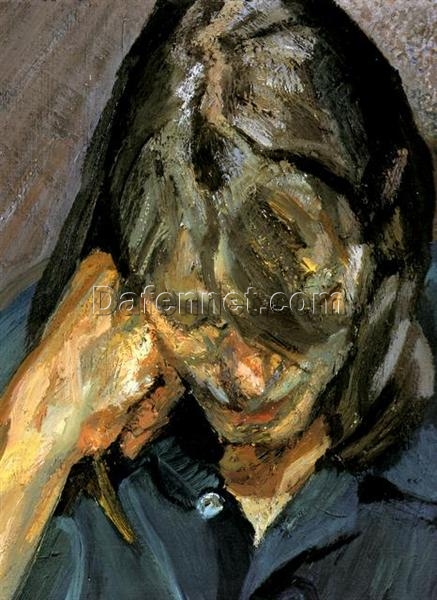 High – Quality Replica of Lucian Freud’s 1999 ‘Susanna’ – Expressionist Oil on Canvas Portrait