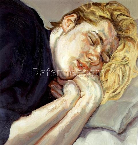 High – Quality Replica of Lucian Freud’s 1988 – 1989 ‘Susie’ – Expressionist Portrait Oil on Canvas