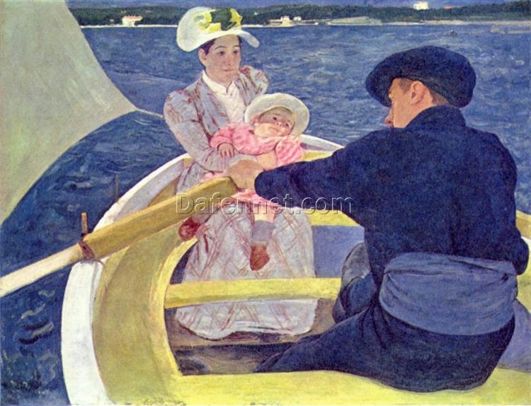 Stunning Reproduction of Mary Cassatt’s ‘The Boating Party’ (1893 – 1894) – A Glimpse into Impressionist Leisure and Intimacy