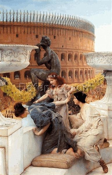 Hand – Painted Oil Painting on Canvas Inspired by Alma – Tadema’s The Colosseum – Direct from Dafen Village Studio