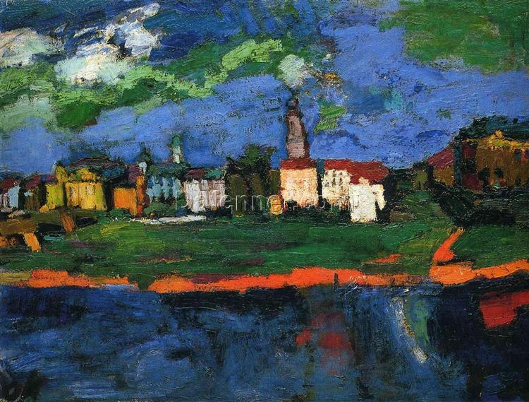 Authentic Expressionist Reproduction – Oskar Kokoschka’s ‘The Elbe Near Dresden’ by Dafen Village Artists