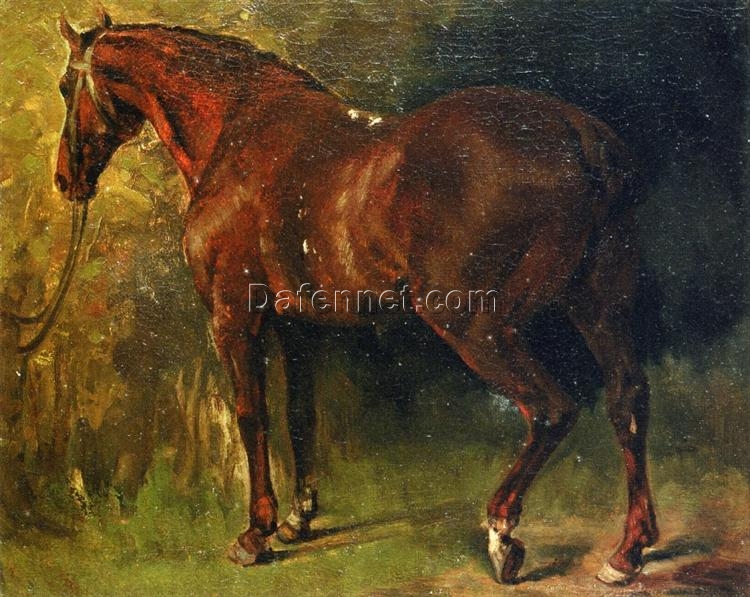 High-Resolution Print Inspired by Gustave Courbet’s ‘The English Horse of M. Duval’ – An Affordable Way to Bring Realist Animal Art into Your Home from Dafen Village