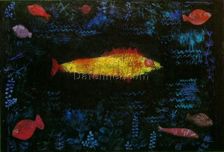 High – Quality Hand – Painted Replica of Paul Klee’s “The Goldfish” (1925) Inspired by Expressionism and Bauhaus for Art Lovers in [Your City] – Dafen Village Artwork