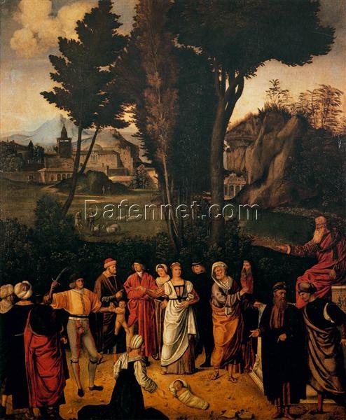 High – Quality Replica of Giorgione’s 1505 ‘The Judgement of Solomon’ – High Renaissance Religious Oil Painting on Canvas by Dafen Village Studio