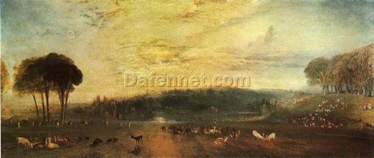 Authentic Reproduction of J.M.W. Turner’s ‘The Lake, Petworth Sunset, Fighting Bucks’ (c.1829) – A Timeless Tribute to Romantic Landscape Art