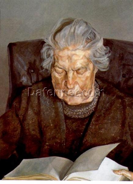 Exquisitely Hand – Painted “The Painter’s Mother Reading” Inspired Expressionist Portrait Oil Painting by Dafen Village Studios – A Captivating Artwork for Art Enthusiasts