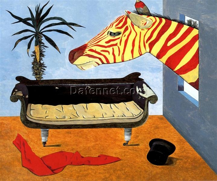 Hand – Painted “The Painter’s Room” Inspired Surrealist Interior Oil Painting by Dafen Village Studios – A Must for Art Aficionados