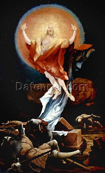 Authentic Northern Renaissance Style Oil Painting – ‘The Resurrection of Christ’ from Isenheim Altarpiece – Dafen Village’s Exclusive Creation