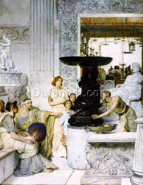 The Sculpture Gallery” Inspired Handmade Oil Painting on Canvas – Replica of Sir Lawrence Alma – Tadema’s 1874 Romanticism Masterpiece from Dafen Village