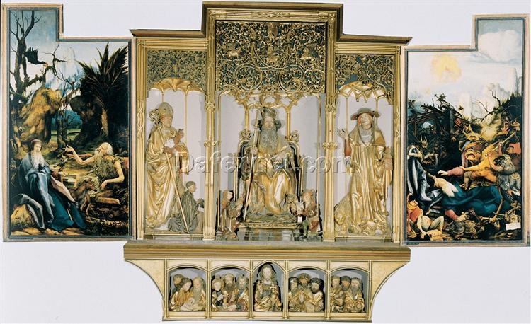 Exquisite Hand-Painted Oil Painting Inspired by Grünewald’s Second Altar View – Dafen Village’s Artistic Marvel