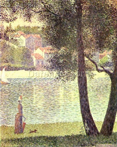 High-Resolution Print Inspired by Georges Seurat’s ‘The Seine at Courbevoie’ (La Seine à Courbevoie) – An Affordable Way to Adorn Your Space with Neo-Impressionist and Pointillist Landscape Art from Dafen Village