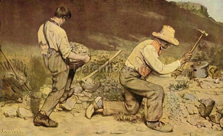 High – Quality ‘The Stone Breakers’ Style Oil Painting from Dafen Village – A Tribute to Courbet’s Realism