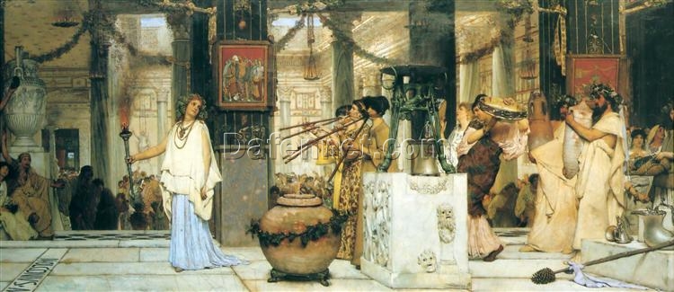 High – Resolution Print Inspired by Sir Lawrence Alma – Tadema’s ‘The Vintage Festival’ (1871) – An Affordable Art Option from Dafen Village for Fans of Romantic Genre Paintings